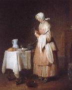 Jean Baptiste Simeon Chardin Barnjungfrun oil